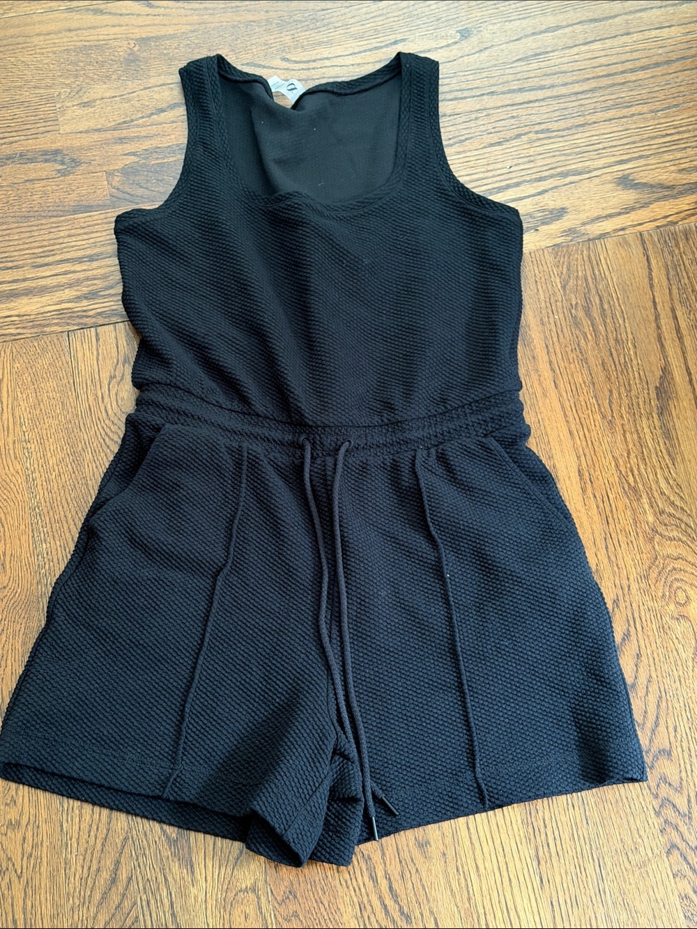 Lou and Grey Black Textured Sleeveless Romper